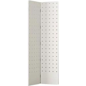 2-5 Panels Pegboard Partition Screen,Folding Pegboard Room Divider,Room Divider Wall with Foot Brackets,Convenient for Bedroom Market Jewelry Store(Style 1,180x40cm-2 Panel)