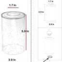 6-Pack Seeded Glass Lamp Shade Replacements, 5.9in Height, 3.9in Diameter, 1.7in Fitter, Cylinder Bubble Glass Shade Covers, Seeded Glass Globe for Light Fixtures Chandelier Wall Sconce
