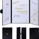 Large Retirement Card for Men Women, Black Gold Retirement Party Decorations, Happy Farewell Guest Book Alternative, Jumbo Greeting Card Retirements Gifts Signature Board Book for Party Supplies