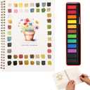Watercolor Workbook, Water Coloring Book, Watercolor Paint Set, Beginner-Friendly WatercolorWorkbooks, with 12 Colors Watercolor Paint Set with Paint Brush, Watercolor Book for Adults(Potted Plant)