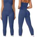 ABOCIW Workout Sets for Women Seamless Scunch Butt Lifting Impact Leggings1Piece Gym Outfits,L