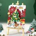 Mini Building Christmas Tree 3D Painting Block Set, 667PCS DIY Creative Stereograph Building Model Kit, MOC Construction Toy, Not Compatible with Maior Brands Building Bricks (1283)