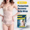 ChongErfei 3 in 1 Postpartum Support Recovery Belly Wrap Waist/Pelvis Belt Body Shaper Postnatal Shapewear, XL Beige