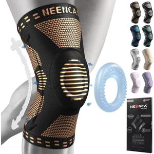 NEENCA Professional Knee Brace for Pain Relief, Medical Knee Support with Patella Pad & Side Stabilizers, Compression Knee Sleeve for Meniscus Tear, ACL, Joint Pain, Runner, Workout - FSA/HSA APPROVED (Large)