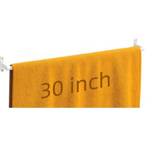 30 Inch Towel Bar White, KLJKPA Towel Bar for Bathroom Wall Hanging Bath Towels, Heavy Duty Single Towel Rod