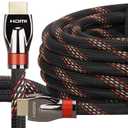 HDMI Cable 15FT, 4K@60Hz, 18Gbps High Speed HDMI 2.0 Cord, Ultra HD,Ethernet Audio Return,Video 4K,1080p,3D,Arc, HDR Compatible with Xbox,PS5/PS4,HDTV,Laptop ect (Red)