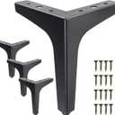 GOSCHE 7 Inch Metal Furniture Legs, Legs for Furniture Set of 4,Modern Style Replacement Couch Legs for Dresser Chair Bed Cabinet Table Ottoman Cupboard DIY Replacement Sofa Feet