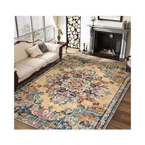 5x7 Boho Area Rug for Living Room,Washable Vintage Area Rugs,Low Pile Soft Floor Carpet,Non-Slip Eco-Friendly Large Rug for Bedroom Kitchen Office,Orange&Cream 5x7 Boho Area Rug for Living Room,Washable Vintage Area Rugs,Low Pile Soft Floor Carpet,Non-Slip Eco-Friendly Large Rug for Bedroom Kitchen Office,Orange&Cream