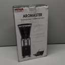 Aromaster Burr Coffee Grinder with 48 Gind Settings, Conical Coffee Bean Grinder for Home Use,Stainless Steel,40 Seconds Adjustable Timer,Anti-static,Easy to Clean with Brush (Lunar Silver)