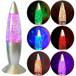 7.28' Glitter Groovy Glow Liquid Motion LED Lamp - Multiple Colors Changing for Adults and Kids - USB Cable Gift and Bedroom Decoration