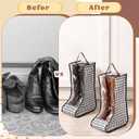 Shinylin 8 Pack Boot Storage Bag Portable Dust Proof Boot Bags for Cowboy Boots for Travel Long Tube Shoes Bags Women Men Tall Shoe with Handle for Home Travel (Tall)