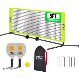 FDLS Portable Small Pickleball Net for Driveway Backyard,with Carry Bag for Indoor Outdoor, for All Levels, Easy Set up