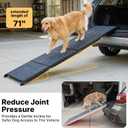 Veehoo Foldable Dog Ramp for Car Truck SUV Extra Large Wide 71" L 20" W