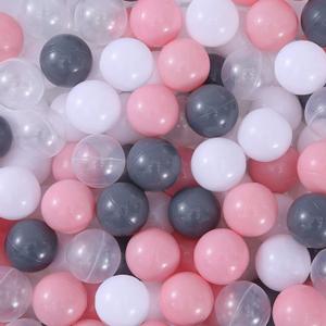 MoonxHome Ball Pit Balls for Toddlers, BPA Free Crush Proof Plastic Toy Balls for Ball Pit, Children's Pool Water Toys, Macaron Ocean Balls for Play Tent 2.15 Inch Pack of 100