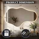 Irregular LED Bathroom Mirror with Lights, Backlit Vanity Mirror for Wall