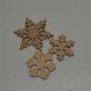 Bucherry 3 Pcs Winter Wooden Snowflake Decor Rustic Winter Snowflake Table Signs Wonderland Wood Blocks Farmhouse Christmas Tiered Tray Decorations for Xmas Table Shelf(Wood Colors)