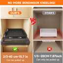 Pull out Cabinet Organizer,Adjustable Width (14"-19") and Depth (17"-24") Expandable,No Drill Slide out Drawers for Kitchen,Pantry,Adhesive Roll out Shelves,for Cabinets Without Lip (black)