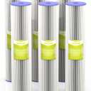 MewMore 20 Micron Whole House Water Filter Cartridge, 20" x 4.5", 6-Pack