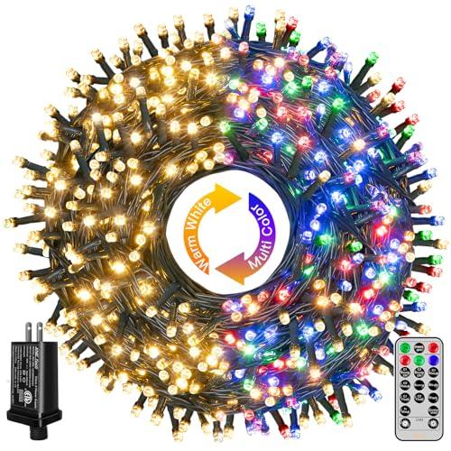 Ollny Christmas Lights, 210FT 640LED Color Changing Christmas Tree Lights with 11 Modes Remote Control, Outdoor Christmas Lights for Outside Indoor Patio Weddings Xmas Decorations