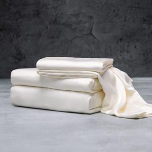 Sheet Set | 100% Rayon (Viscose) from Bamboo | Queen Size - Ivory | Deep Pockets | ,6-Piece Set (Fitted, Flat, 4 Pillowcases