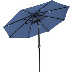 7' Solar LED Patio Umbrella by Trademark Innovations (Blue) 7' Solar LED Patio Umbrella by Trademark Innovations (Blue)