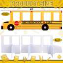 Threehoney 6 ft School Bus Cardboard Cutout Photo Prop Back to School Selfie Bus Party Decoration Welcome First Day of Schools Photo Booth Cutout Stand Decor Office Classroom Party Supplies