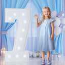 4FT Marquee Numbers 7 for 7th, 70th Birthday Party Decorations, Large Light Up Number 7 Sign for Anniversary Decor, Backdrop, Big Marquee Number, Pre-Cut Foam Board Kit