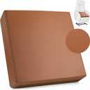 Menkxi 20 x 20 x 5 Inch Leather Memory Foam Seat Cushion for Chair Extra Large Chair Cushions with Cover Waterproof Non Slip Thick Pad for Recliner Couches, Relief and Comfort(Brown)