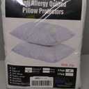 Waterproof Quilted Pillow Protectors Queen Ultra Soft Thick Pair 20x30 Inches Brushed Ultra Plush White Zippered Set of 2 Size Encasement