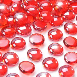 10 Pounds Ruby Red Fire Glass Beads 3/4 Inch Firepit Gems for Fire Pit Table, Fireplaces, Fire Bowl, Garden Landscaping & DIY Crafts