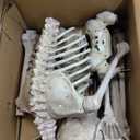 Haunted Hill Farm Motion-Activated 8-Ft. Tall Towering Skeleton, Plug-in Talking Scare Prop Animatronic for Indoor or Covered Outdoor Creepy Halloween Decoration