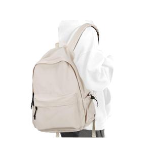Beige School Backpack for Girls Water Resistant High School Book Bag Simple Backpack for Teens Boys Girls, Lightweight Middle School Back Pack Daypack