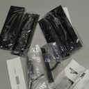 HBL' 2 Pack | Pocket Door Hardware Set  4 Recessed Flush Finger Pulls & 2 Edge Pull, Made of 304 Stainless Steel, Template Included, Black.