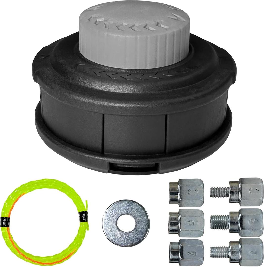 Universal Weed Eater Head, Speed Feed Trimmer Head String Trimmer Head Weed Wacker Head Replacement for Echo, Ego, Dewalt, Stihl, Husqvarna Trimmer Weed Eater, with 14FT/0.095 Trimmer Line