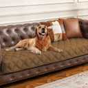 Ameritex Waterproof Dog Bed Cover Pet Blanket with Anti-Slip Back for Furniture Bed Couch Sofa (30x90 Inch (Pack of 1), Camel)