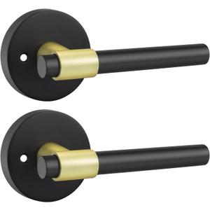 goldenwarm 1 Pack Black and Gold Dummy Door Handles, Non-Turning Single Side Pull Door Lever Matte Black and Gold, Heavy Duty Door Handle for Closet Pantry(Square, Zinc Alloy, 2 Single Door Handle) goldenwarm 1 Pack Black and Gold Dummy Door Handles, Non-Turning Single Side Pull Door Lever Matte Black and Gold, Heavy Duty Door Handle for Closet Pantry(Square, Zinc Alloy, 2 Single Door Handle)