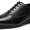 Bruno Marc Men's Dress Shoes Bussiness Formal Oxfords Wesley Lace Up Soft Plain-Toe (12, Black)