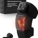 Nekteck Knee Massager with Heat - Cordless Heated Knee Brace with Vibration for Pain Relief, Rechargeable Knee Heating Pad with 5 Heat Levels and 3 Massage Mode, Ideal Gift for Mom Dad Matte Black