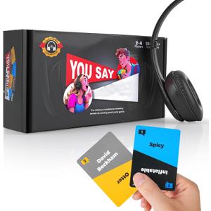ATG You SAY I Speculation - 2026 New Sorry Board Game Lip Reading Party Fun Games for Adults, The Headphone Challenge TikTok Popular Card Game for 18+ Years Old (2+ Players), Standard Playing Card Size
