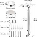 Chrome Grab Bar 24 Inch, Grab Bar for Bathtub and Shower