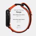 Nereides Compatible with Apple Watch Series 11 Band Series 10/9/8/7/6/5/4/SE/SE2/SE3, Nylon Sports Strap with Woven Design for 42mm/40mm/41mm/38mm (L, Orange)