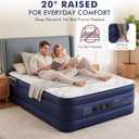 Queen Size Air Mattress with Built-in Pump, 20" Raised Inflatable Mattress