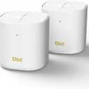 DBIT AX1800 WiFi 6 Whole Home Mesh Wi-Fi System, Dual-Band Coverage up to 4,000 sq. ft. and 150 Devices, Replaces Wireless Router and Extender, 2 Gigabit Ports per Unit, Easy Setup (D-MAX5, 2-Pack)