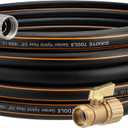 Giraffe Tools Hybrid Garden Hose 35ft x 5/8", Male and Female Fittings with Shut off Valve, Flexible, Heavy Duty, Leakproof, Lightweight Water Hose