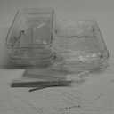 Delamu 2 Sets of 2-Tier Clear Under Sink Organizers and Storage, Multi-Purpose Stackable Bathroom Cabinet organizers, Pull Out Kitchen Pantry Organization and Storage with Dividers (2Set-Clear)