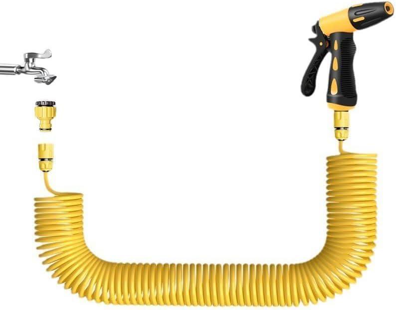 Spring Retractable High-Pressure Car Wash Water Gun Set, Expandable 25-50 ft, Reinforced Connectors XXX