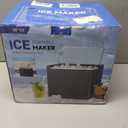 Countertop Ice Makers Machine, Portable Ice Machine Producing 9 Ice Cubes Within 6 Mins, Bullet Ice Available in Two Sizes(S/L), Compact Mini Ice Maker Appliance for Home Kitchen Camping (Soot)