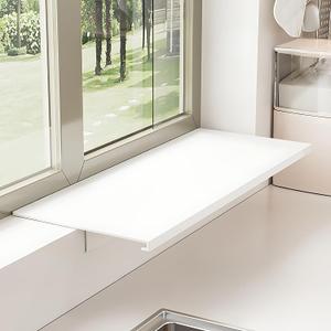 23.6inch Window Sill Extender Plate, Kitchen Organization Storage Rack with Magnetic Base, Carbon Steel Storage Shelf, Window Sill Extender for Plants(60x15cm/23.6x5.9in)