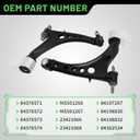 2pc Front Lower Control Arm with Ball Joint Assembly Fit for Chevy Malibu 2016-2025 Buick LaCrosse 2017-2019 Regal Sportback TourX 2018-2020 Replace 84198830 23421067