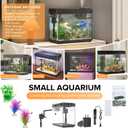 Vehipa Fish Tank 2.4 Gallon Aquarium with Heater, 3-in-1 Silent Pump with Filteration & Oxygenation & Circulation, 7-Color Timer Cycle Light, Temperature Display, Humidifier, HD Glass Fish Bowl